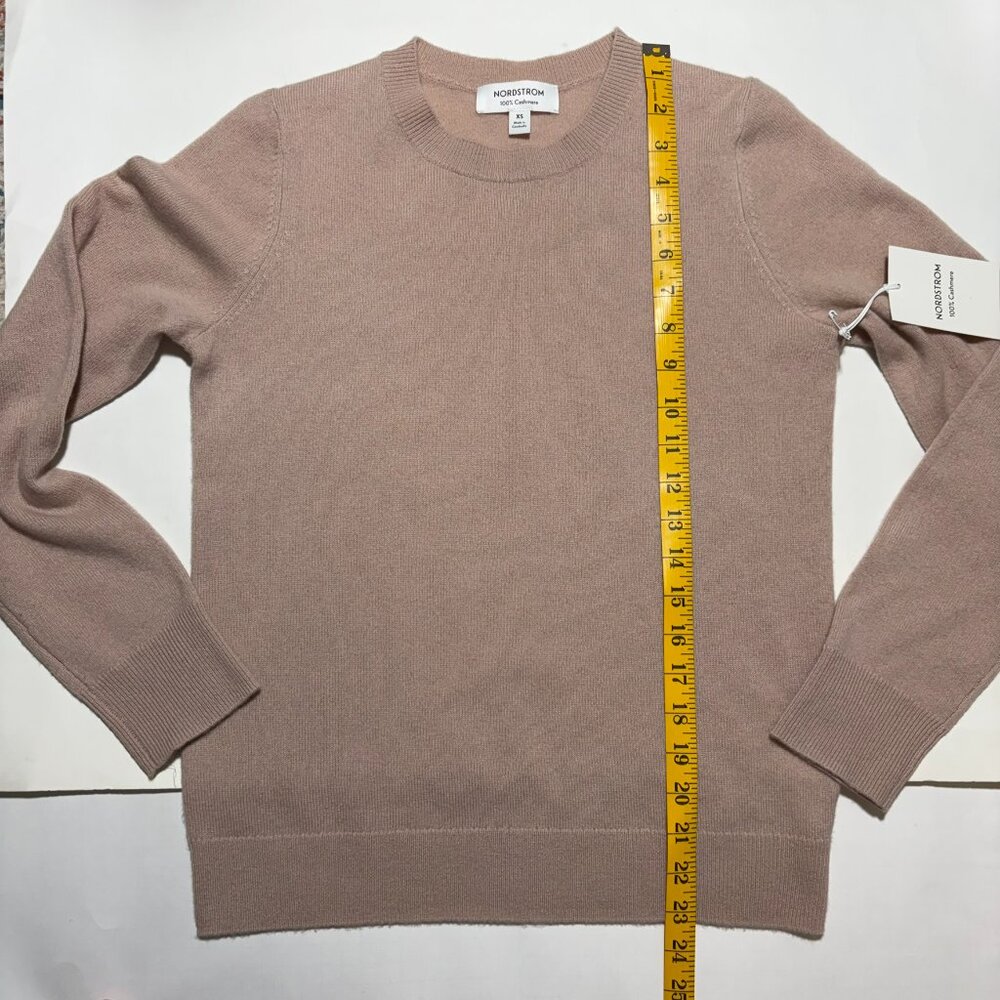 Nordstrom 100% Cashmere Crewneck Sweater – Tan Memoir – XS (NWT) - Picture 8 of 9